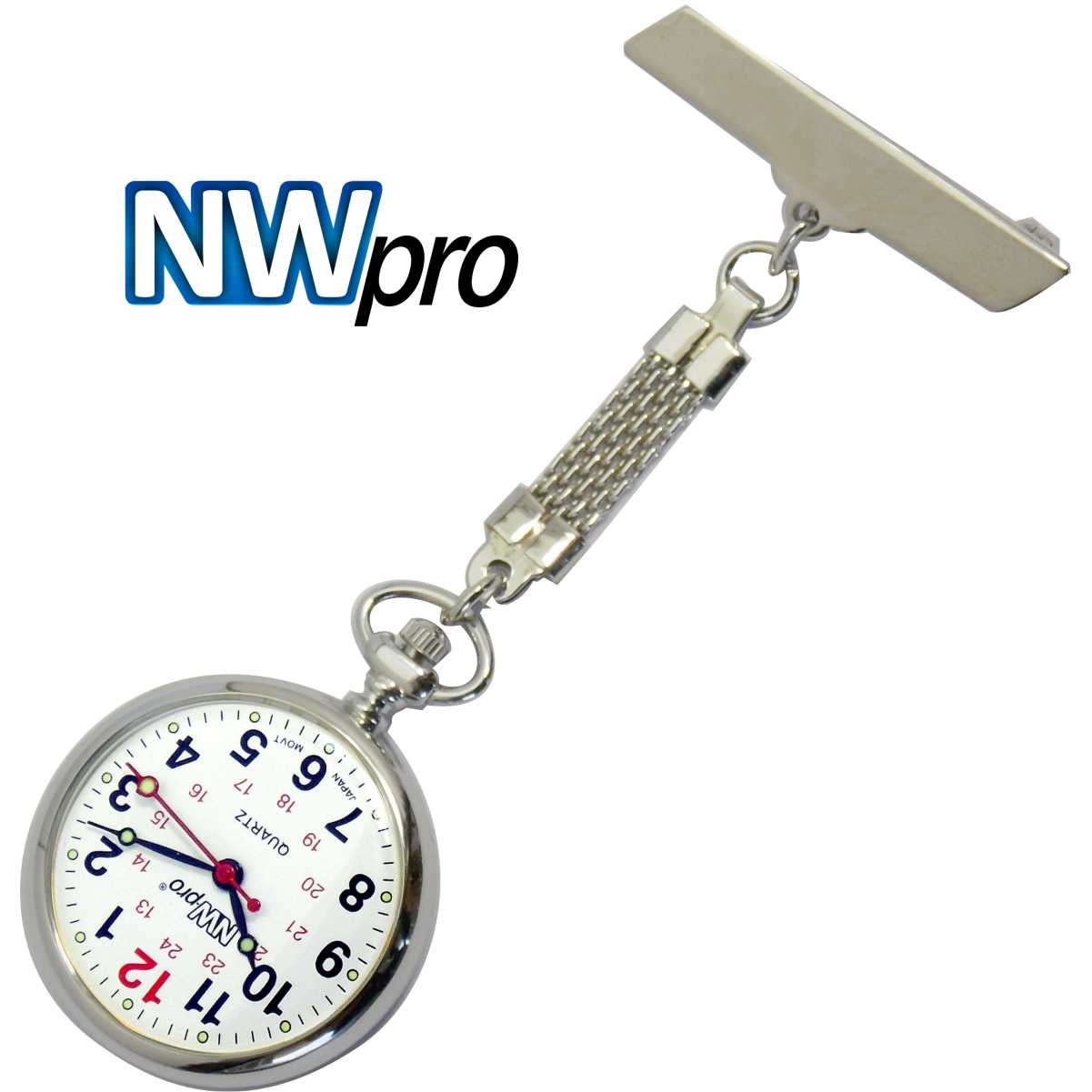 Nurses Pinned Watch - NW•PRO Braided - Silver - White